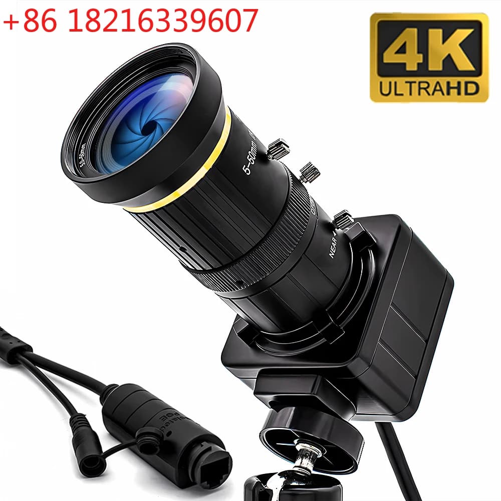 Telecamera IP TAO 4K 8MP 5-50mm con obiettivo varifocale manuale IMX415 SSC339G CMOS a bassa illuminazione POE RTSP P2P Onvif Security Protectio