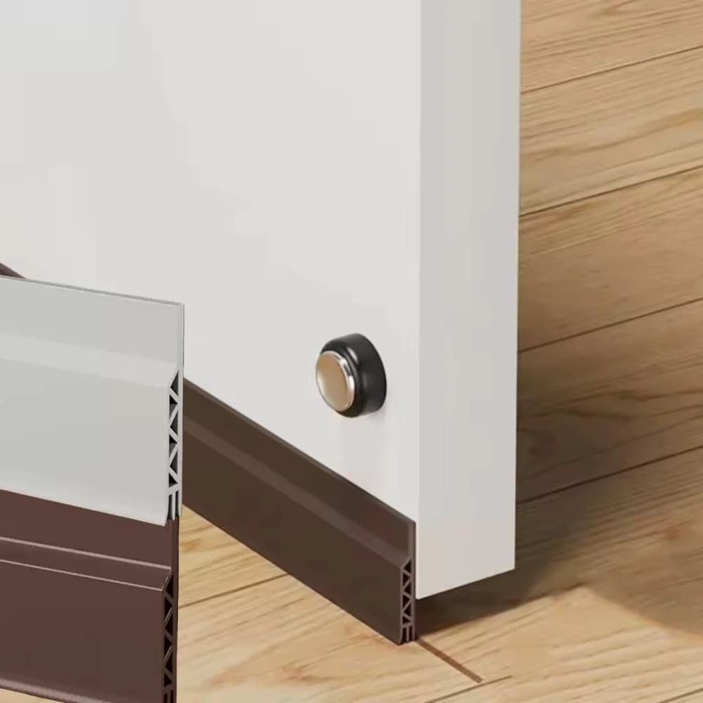 1pc 1M/39.37in Fermaporta Spazzatura porta per porte, Guarnizione inferiore porta Isolamento antipolvere e acustico Guarnizione meteorologica