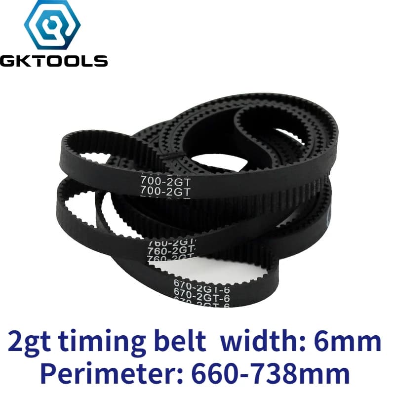 GKTOOLS 3D stampante GT2 6mm di gomma ad anello chiuso 2GT lunghezza cinghia di distribuzione 730mm