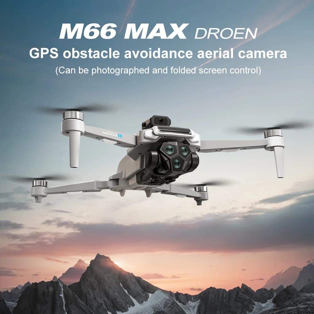 Nuovo Drone con Telecamera G66 H18, Drone Professionale Pieghevole con Telecamera 4K, Mini Elicottero RC, Aeroplano FPV, Quadricottero