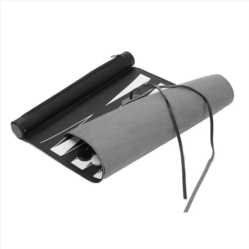 New-Roll Up Backgammon Set di scacchi PU Mini gioco da tavolo portatile per bambini Gioco da tavolo Backgammon per famiglie da viaggio all'aperto Durevole