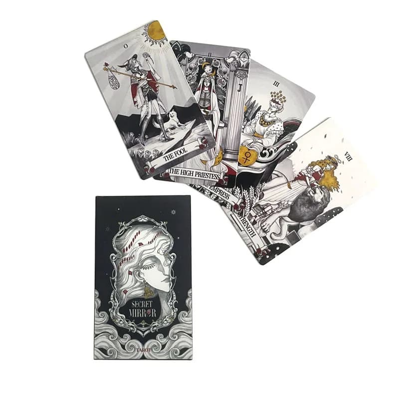 12x7cm carte dei tarocchi a specchio segreto con guida versione inglese divinazione mistica arte femminile gioco di carte Oracle