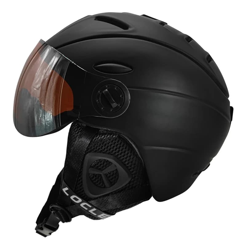 LOCLE Casco da sci Inverno Sport all'aria aperta Uomo Donna Casco da sci Sci Snowboard Neve Casco da skateboard con visiera per occhiali