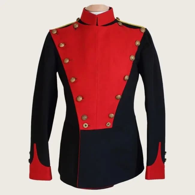 Adult Men British War Royal Lancers Cosplay Costume Jacket Military Black And Red Coat British Army Uniform Costume Custom Made