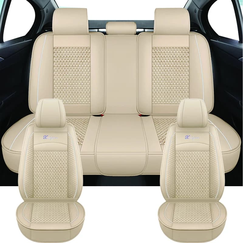 Universal PU Leather Car Seat Covers for Volwsagen VW Touareg Passat B5 B6 B7 B8 ID4 Bora Jetta Auto Accessories