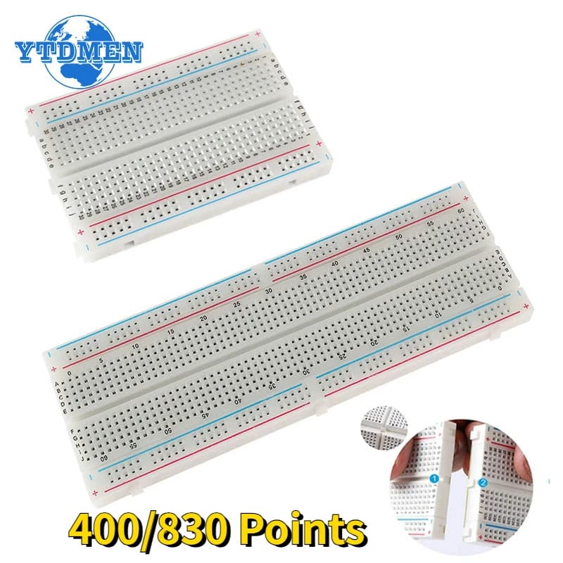 1PCS 400/830 Punti Tagliere MB-102 Senza Saldatura PCB Schede di Prova 400 Fori Bordo di Pane MB102 Test Sviluppare FAI DA TE