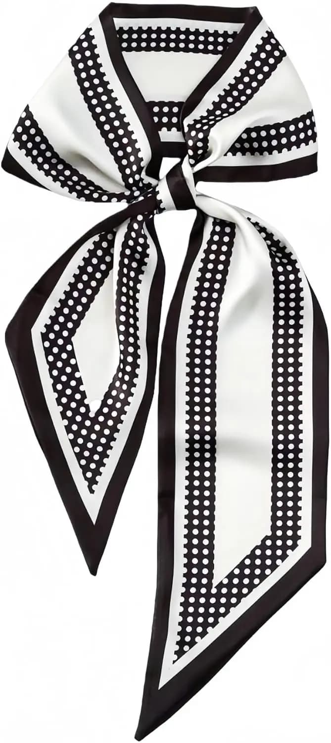 Elegante Sciarpa in Raso per Donne, 150x15 cm, Leggera Effetto Seta, Accessorio per Collo, Testa e Borsa