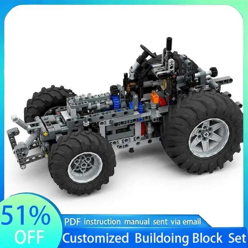 542 PCS Universal Tractor Chassis Manual Version V1 MOC Model Building Blocks DIY Assembly Toy Education Collection Gifts Idea