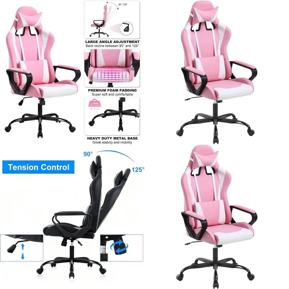 Sedia Ergonomica da Gaming e Ufficio con Schienale Alto, in Pelle PU, Regolabile, Facile da Montare, Certificata, Adatta per Casa e Ufficio (Gra