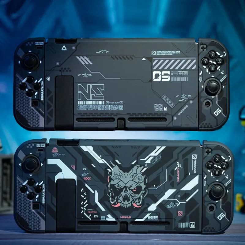 Mecha Custodia rigida opaca Custodia protettiva in cristallo per Nintendo Switch NS Joy-Con Controller di gioco Cover posteriore in pelle Protezione completa