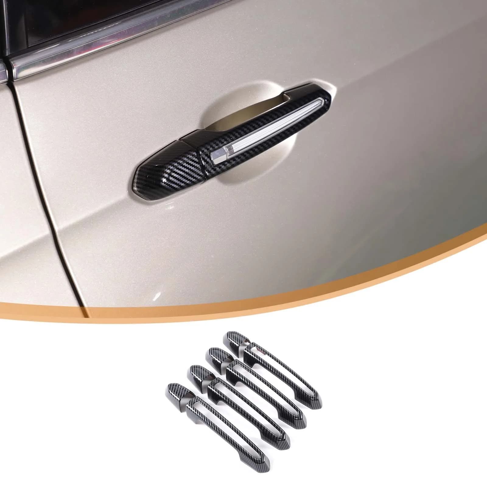 Per Cadillac XT4 XT5 XT6 CT4 CT6 ATS CTS XTS ABS In Fibra di Carbonio Porta Esterna Maniglia Della Protezione Accessori Esterni Body Kit