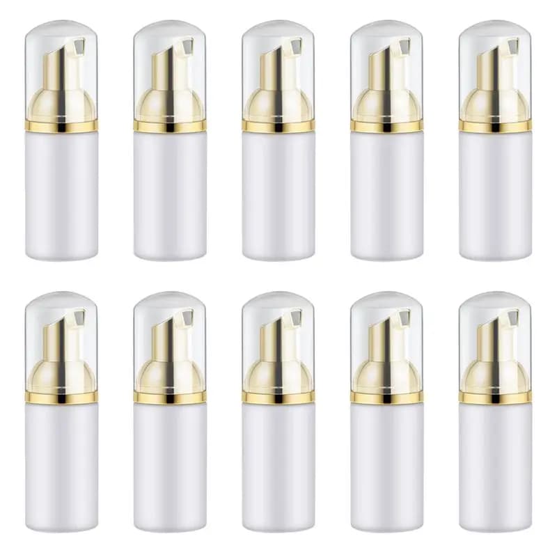 10 Pezzi Flaconi in Plastica da 30ML per Schiuma, Dispenser di Sapone Liquido, Shampoo, Lozione, Detergente Viso con Pompa - AT30