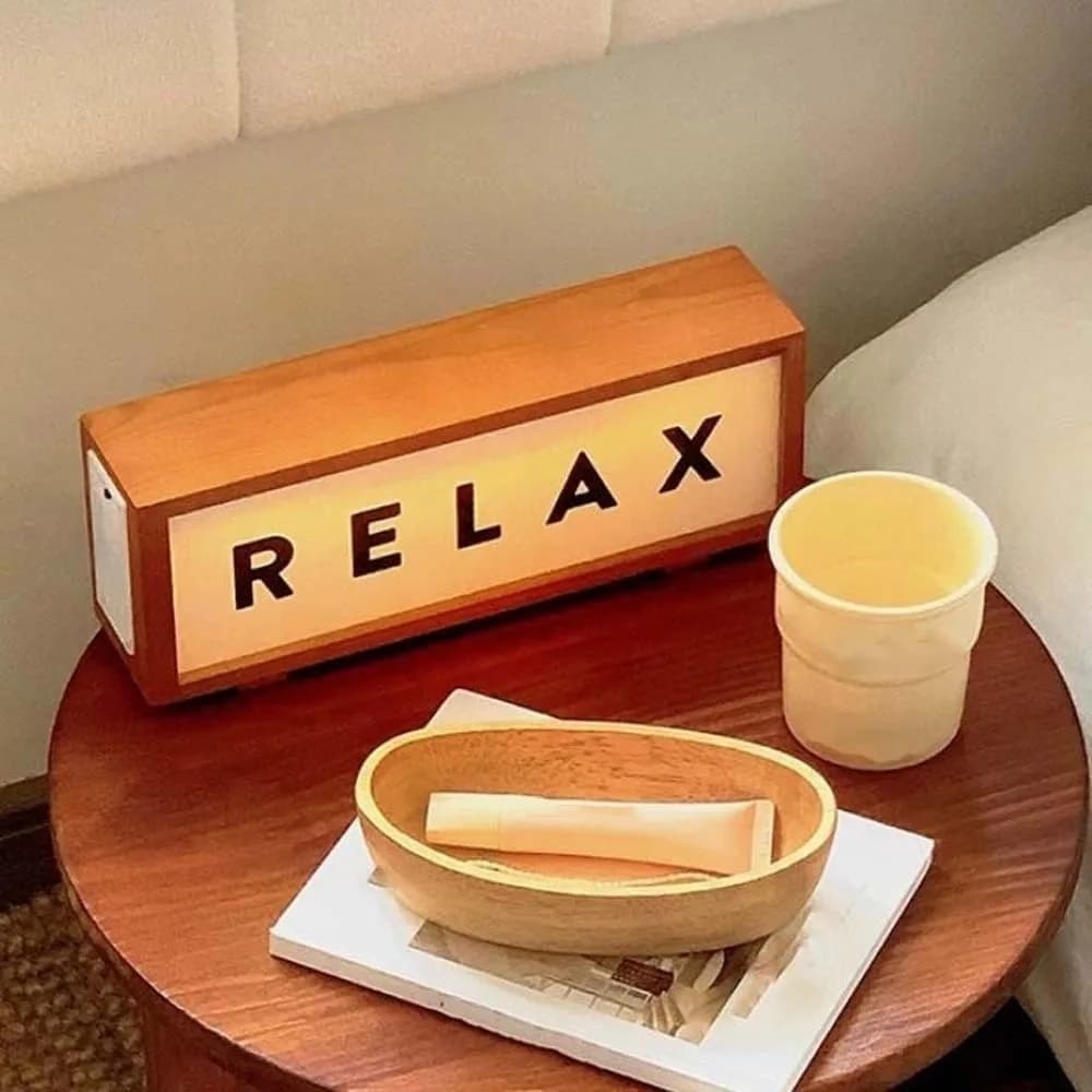 USB Wooden Acrylic Night Light Warm Light Glowing Effect Desktop Ornament Lamp Light Walnut Color Acrylic Plastic Sleeping Lamp