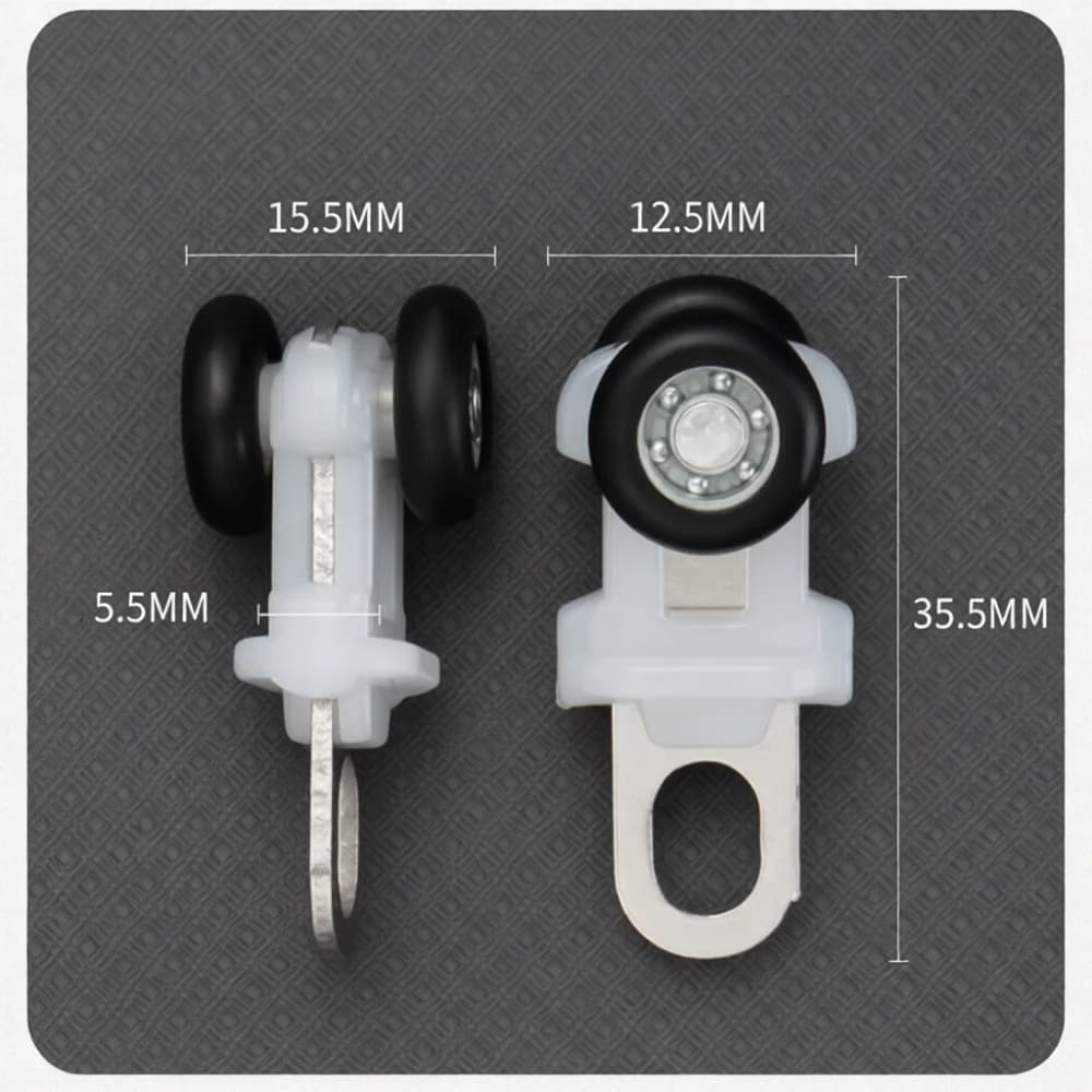 Replacement Drapery Rail Runner Zinc Alloy Bearing Pulley Glider Vintage Curtain Track Roller Fitting Durable Hardware Kit