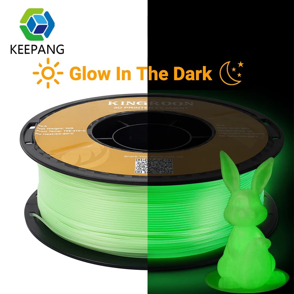 1kg Luminous PLA Filament 1.75mm Glow In The Dark Plastic PLA 3D Printing Materials for 3D Printer Eco-Friendly