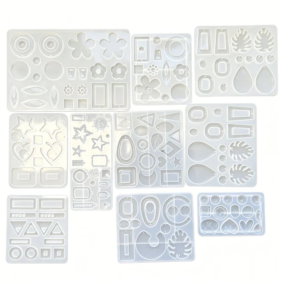 Stampo in Silicone a Forma di Cuore e Goccia, Ciondoli a Goccia con Foro, Ornamenti Pendenti, Stampo per Resina Fai da Te per Gioielli