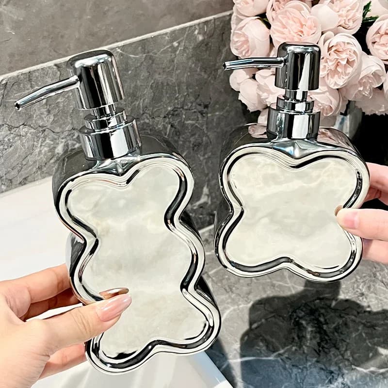 Bottiglia di lozione per le mani da 300 ml Bottiglia di pressa Bottiglia di lozione in ceramica Gel doccia Shampoo Balsamo Subpackage Dispenser di shampoo