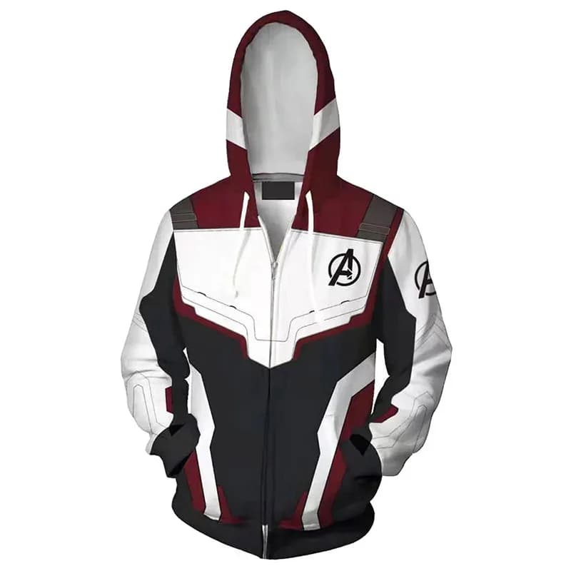 2025 Nuovo Cosplay Endgame Felpa con cappuccio Cosplay Giacca Felpa Costumi Quantum Realm Pantaloni da supereroe Felpe con cappuccio Pantaloni lunghi Costume