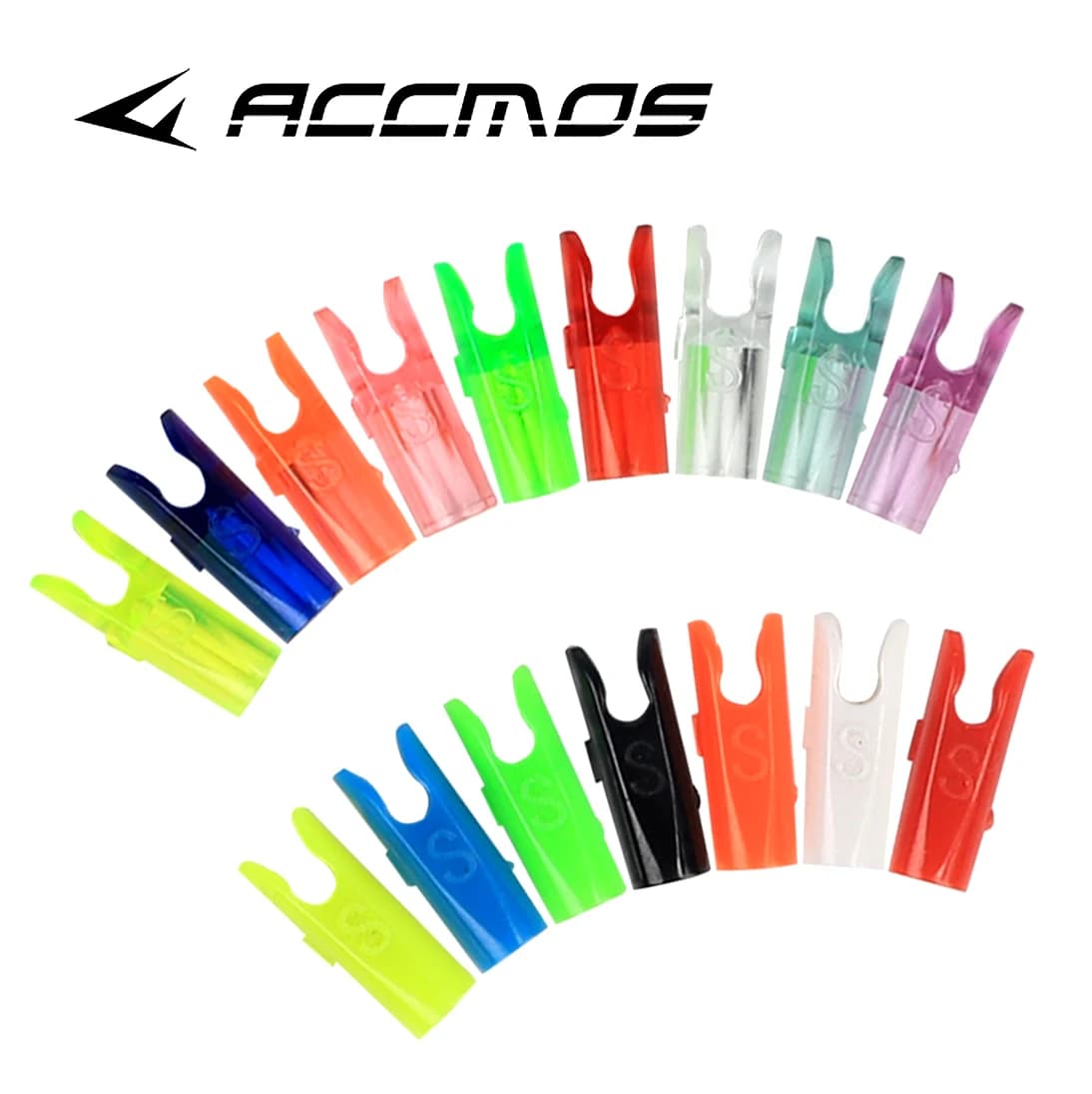 ACCMOS 50 pz Taglia S/L Freccia Pin Nocks Per ID 4.2mm 6.2mm 3.2mm Freccia Albero Accessorio per tiro con l'arco