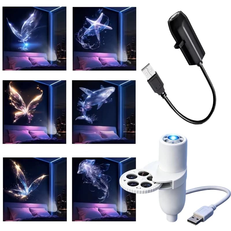 Mini Galaxy Star Projector LED Starry Sky Night Light Home Background Atmosphere Light Bedroom Car Decoration Children's Gift