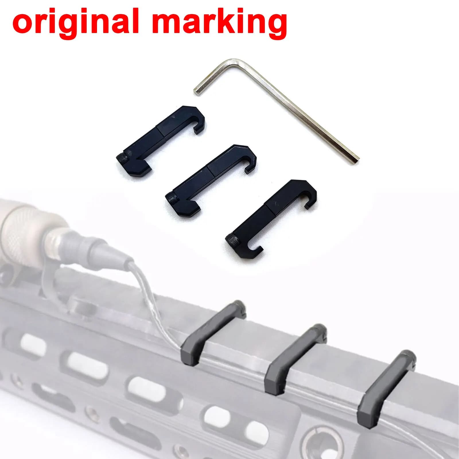 3 pezzi/set pressostato luce tattica guida filo guida Picatinny per torcia elettrica e gestione cavi interruttore coda laser