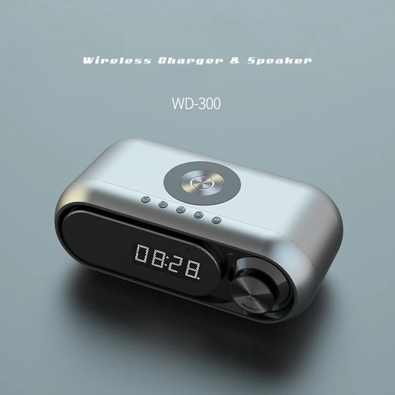 2025 Nuovo modello Orologio Sveglia LED Altoparlante Caricatore wireless Altoparlante Bluetooth
