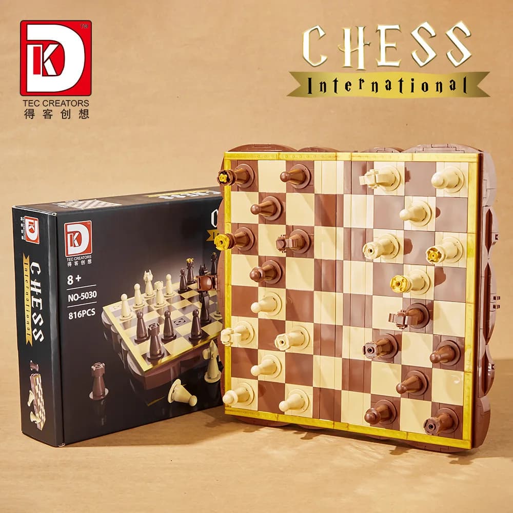 Classic Chess Model, Children's Puzzle DIY Assembly, Plug in Block, Educational Toy Gift, Wall Mounted
