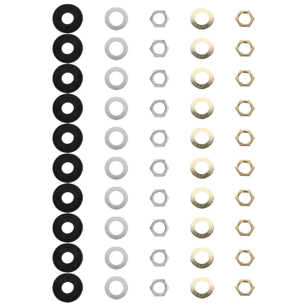 20 set di parti per orologi, guarnizioni, dadi e anelli in gomma, dadi per orologi al quarzo, rondelle, parti di ricambio universali per orologi da parete
