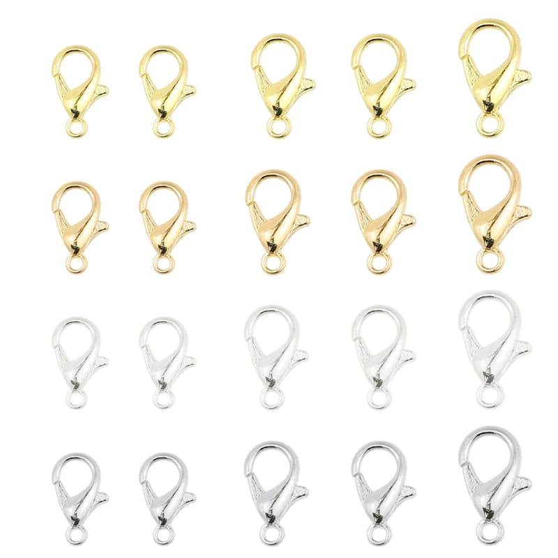 10 pz/lotto 10-14mm Metallo Aragosta Catenacci Creazione di Gioielli Componenti FAI DA TE Collana Del Braccialetto Moschettone Risultati Ganci Catena di Chiusura