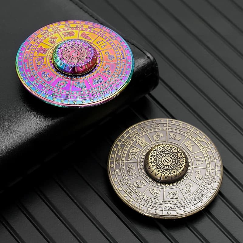 Fidget Spinner EDC Spinning Top in metallo Punta Costellazione Bussola Giocattolo antistress Giroscopio Alleviare lo stress Antistress per i bambini