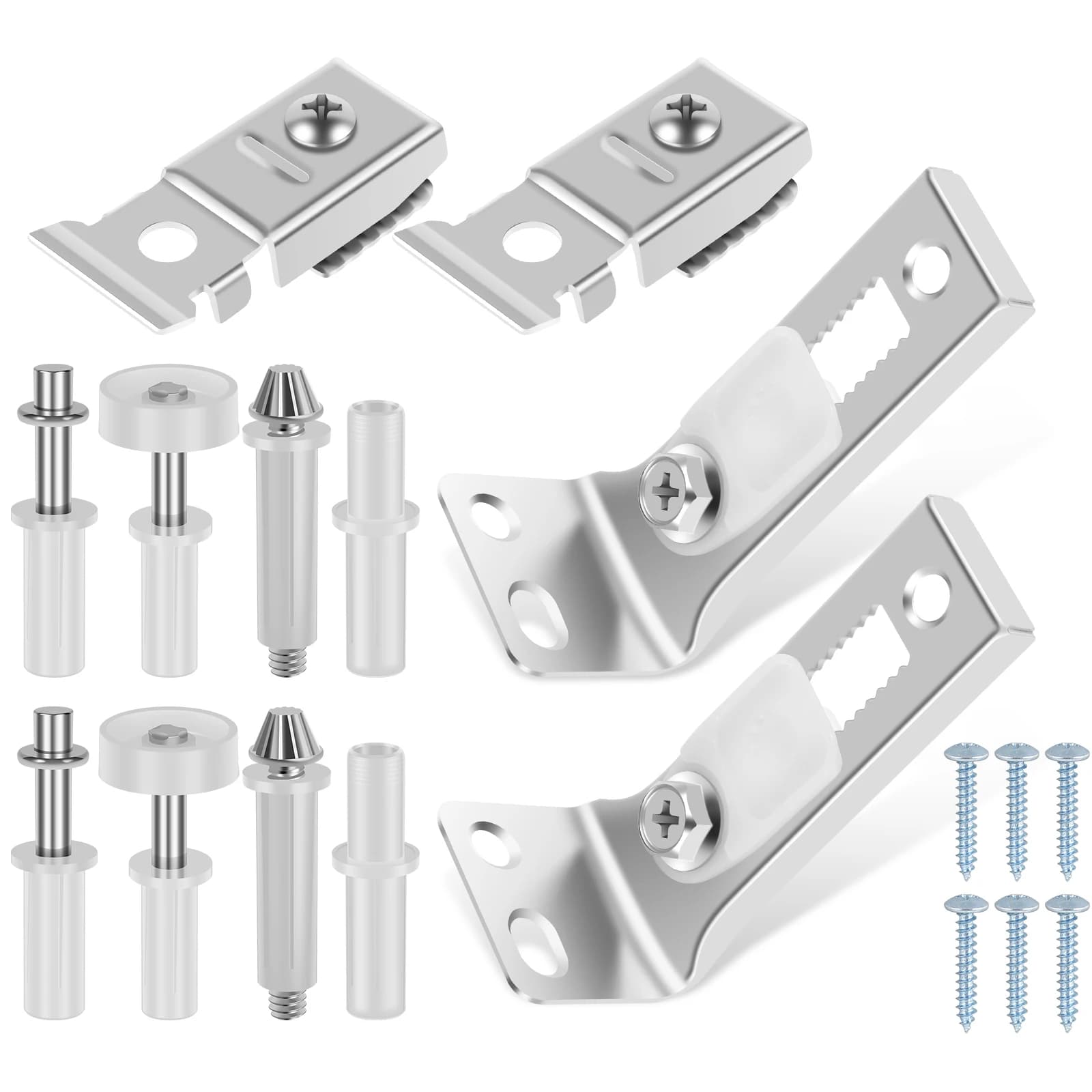 Kit hardware per porta bifold Pista per porta dell'armadio Parti di ricambio per porta scorrevole Kit di riparazione per porta bifold Previene lo scorrimento bloccato