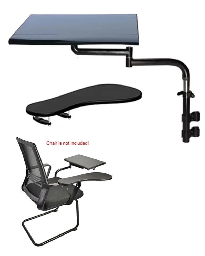 Hyvarwey Full Motion Multifunzionale Arco Sedia di Serraggio Tastiera/Mouse Pad Supporto Del Computer Portatile Scrivania Supporto Del Basamento Tablet PC