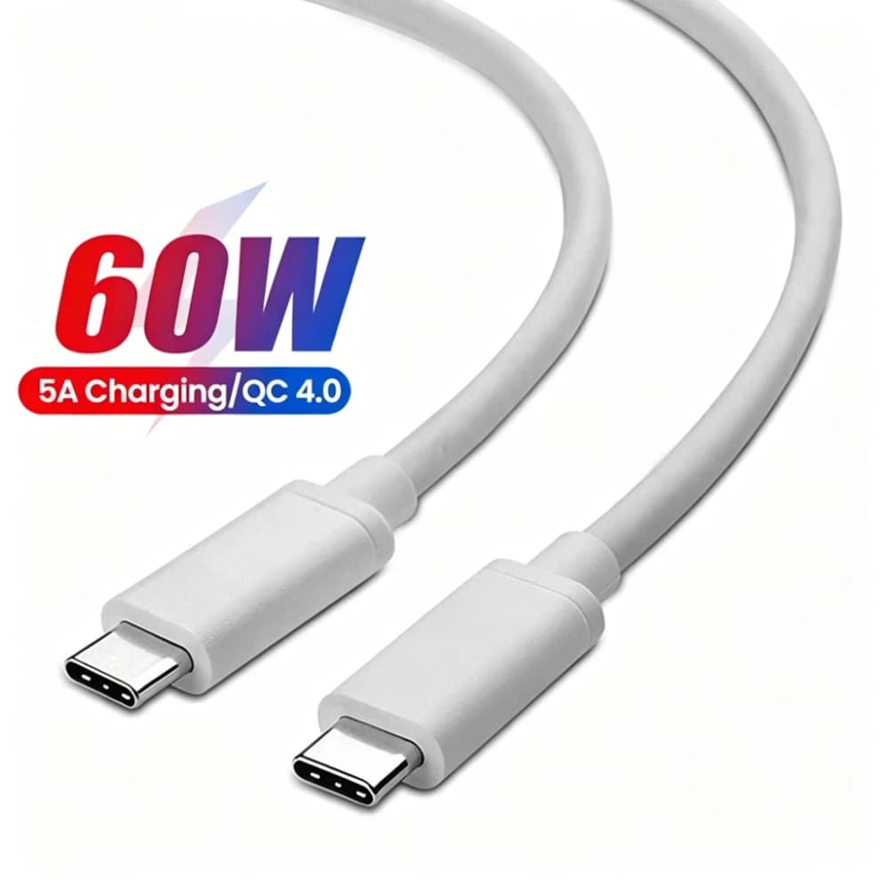 Cavo USB C a Type C PD 60W per Ricarica Rapida e Trasferimento Dati, Compatibile con iPhone16 15 Samsung Xiaomi Huawei, Cavo di Ricarica Rapida Dual Type-C