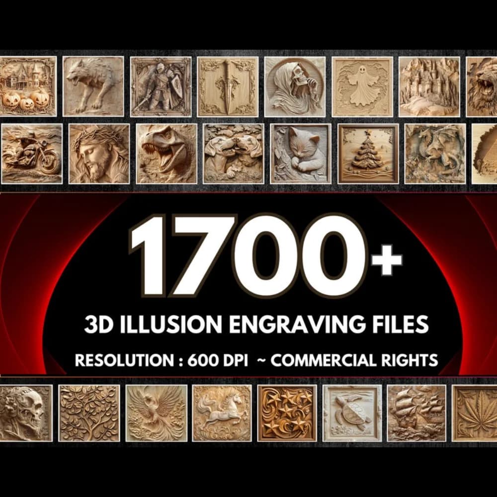 3D laser engraving package Illusion (digital archives) | PNG BMP TIFF