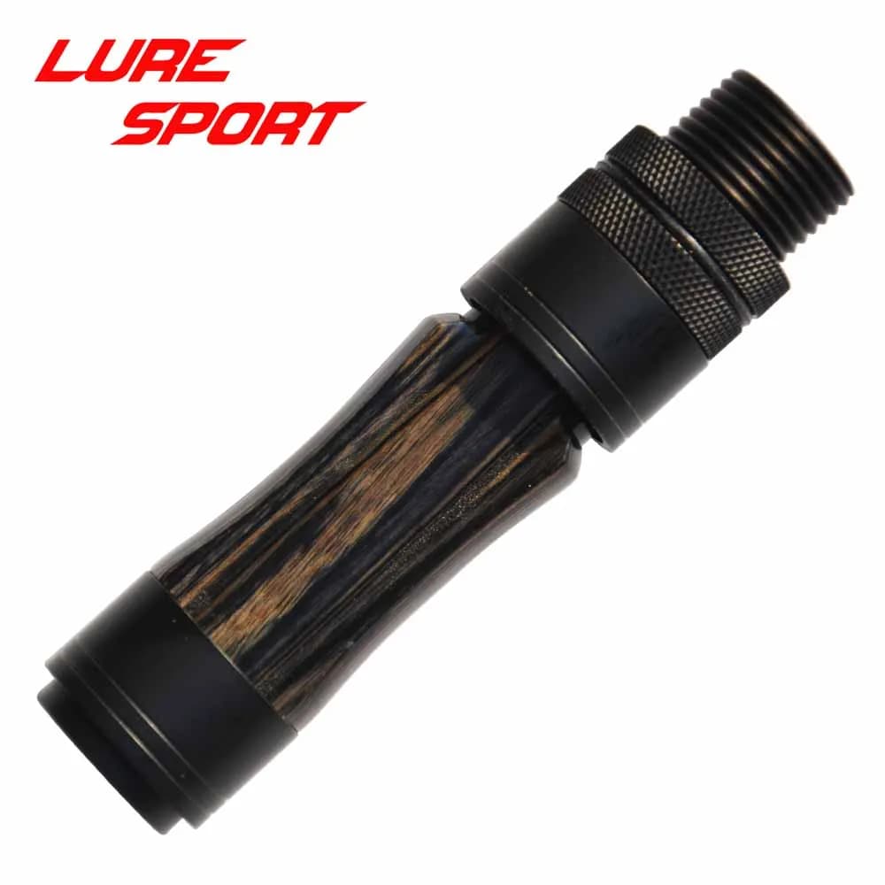 LureSport Parte in alluminio e legno nero Sedile per mulinello Bobina per molatura Bobina per sedile Componenti per la costruzione di aste Accessorio fai-da-te