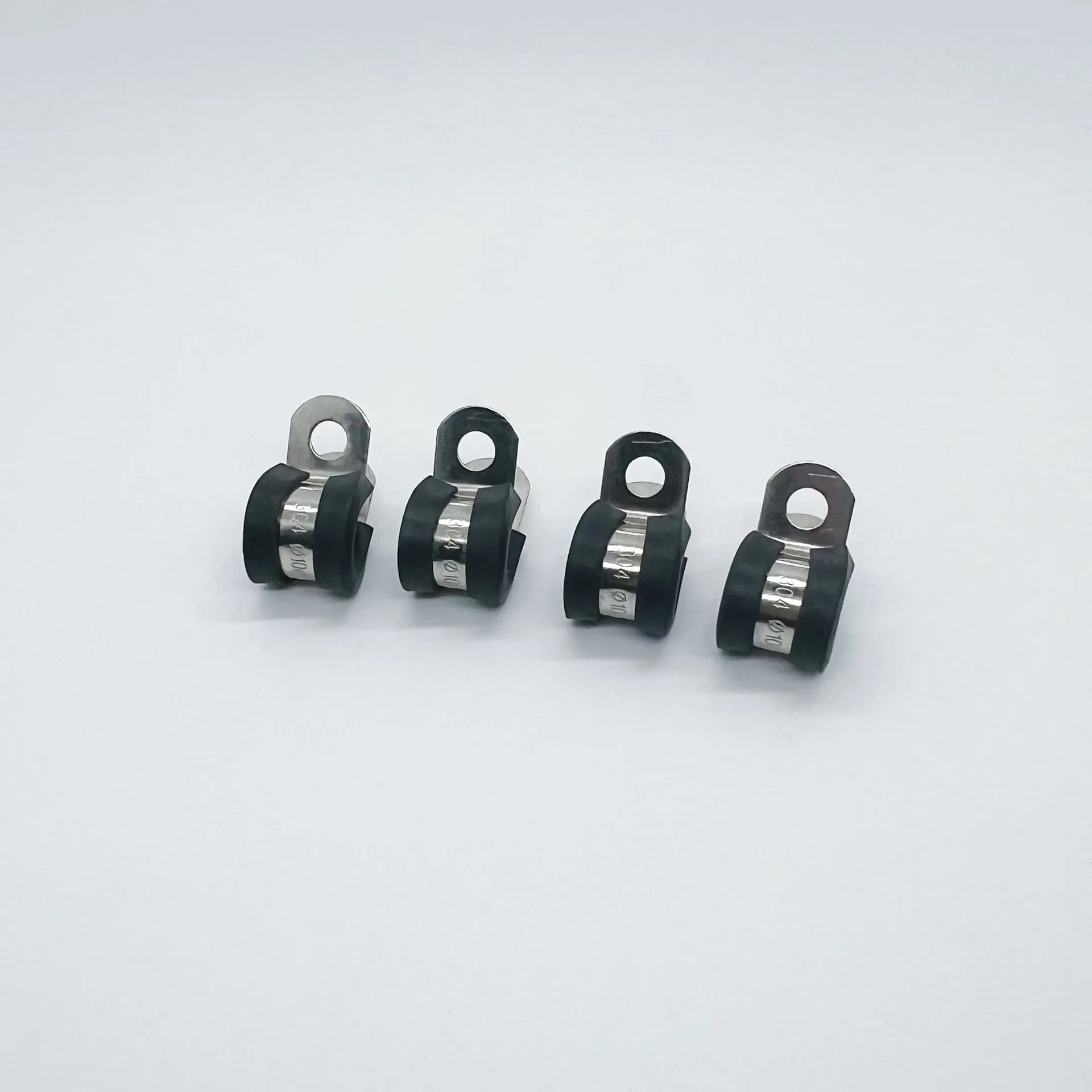 10 pieces rubber-coated P clip wiring band for mounting cable assembly elements hardware fixing electrical fittings water hose bracket