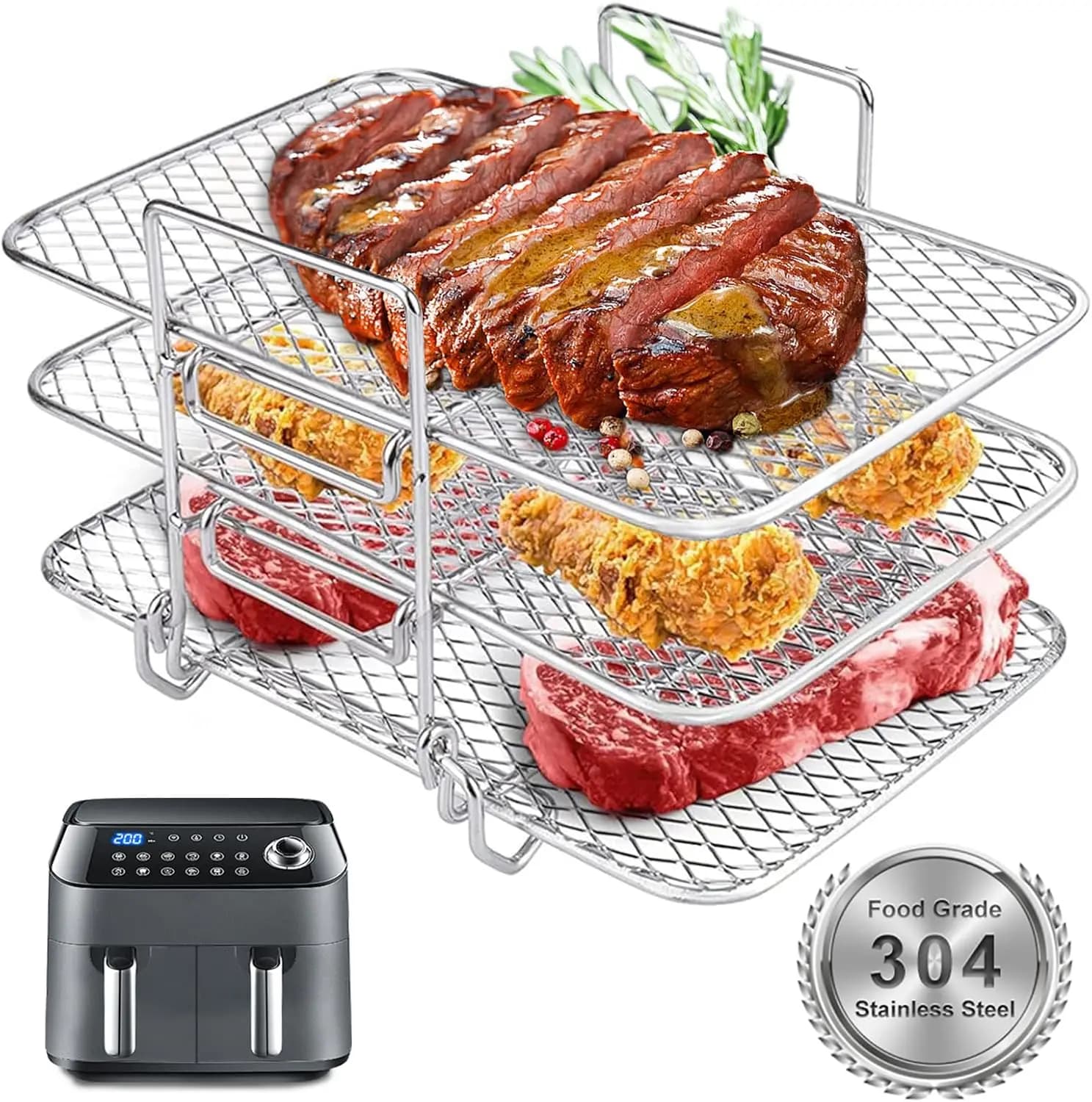 304 stainless steel grille air freshener for Ninja Foodi 2 Bacs AF300EU/AF400EU