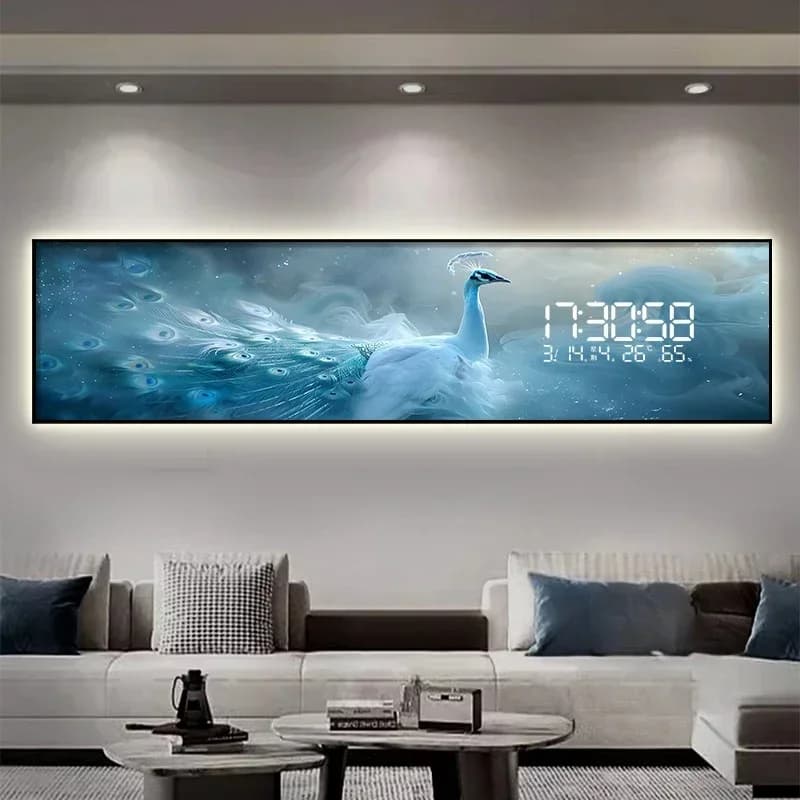 Orologio da Parete Digitale di Lusso, Grande Formato, LED, per Soggiorno e Camera da Letto, Decorazione Estetica