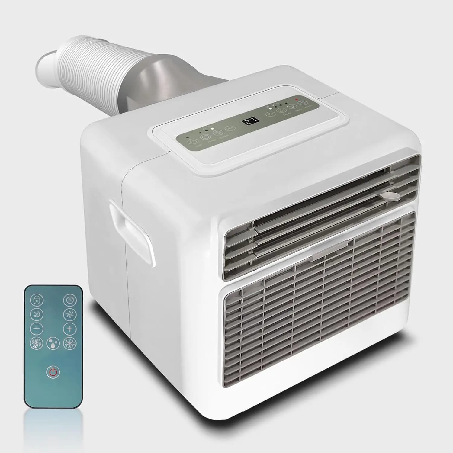 Portable Air Conditioner for Camping, 3300BTU, 436W AC Unit Fast Cooling Down to 60°F, Tent,3 Cooling Modes, 24 Hour Timer(Grey)