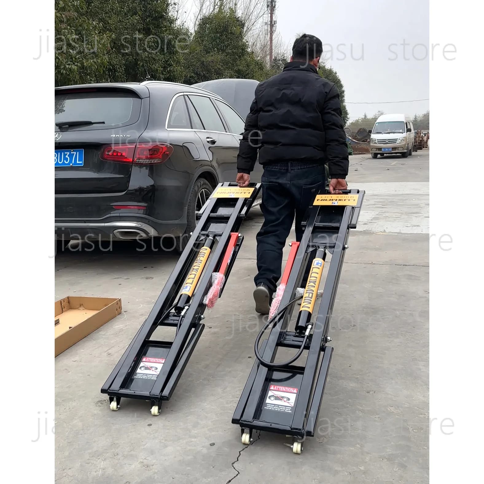 Piattaforma Elevatrice Mobile a Forbice per Riparazione Auto, Sollevatore Rapido per Riparazioni e Protezione Veloce