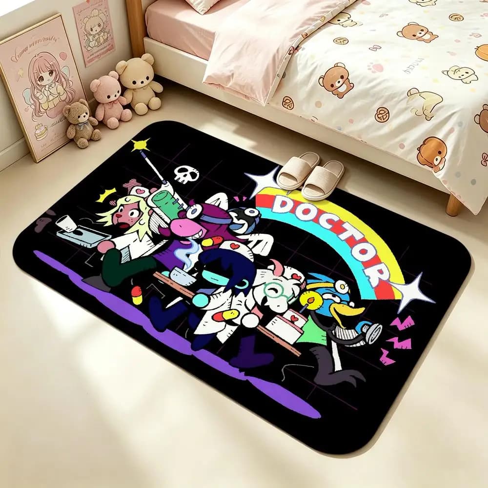 Game-DeltaruneS Floor Mat Soft Non-Slip Bath Mat, Bedside Carpet, Absorbent Doormat for Home