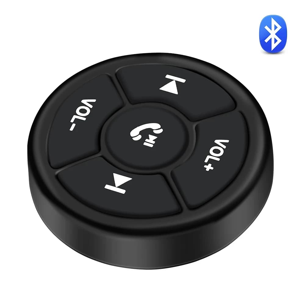Telecomando multimediale wireless universale a 5 tasti compatibile con controller musicale per volante per auto/moto/bici Android/iOS