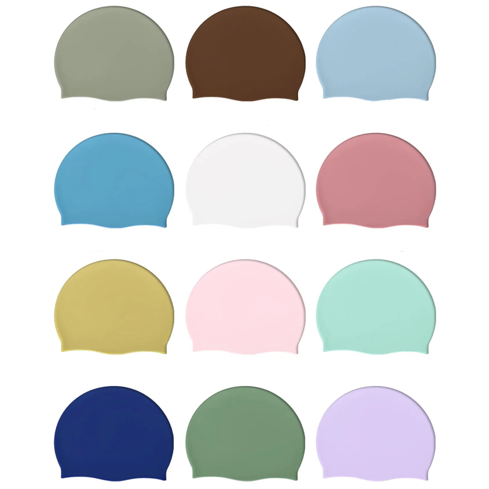 Silicone swim cap for adults, long hair swim cap, easy to wear and remove, waterproof bath headphones to keep your hair dry