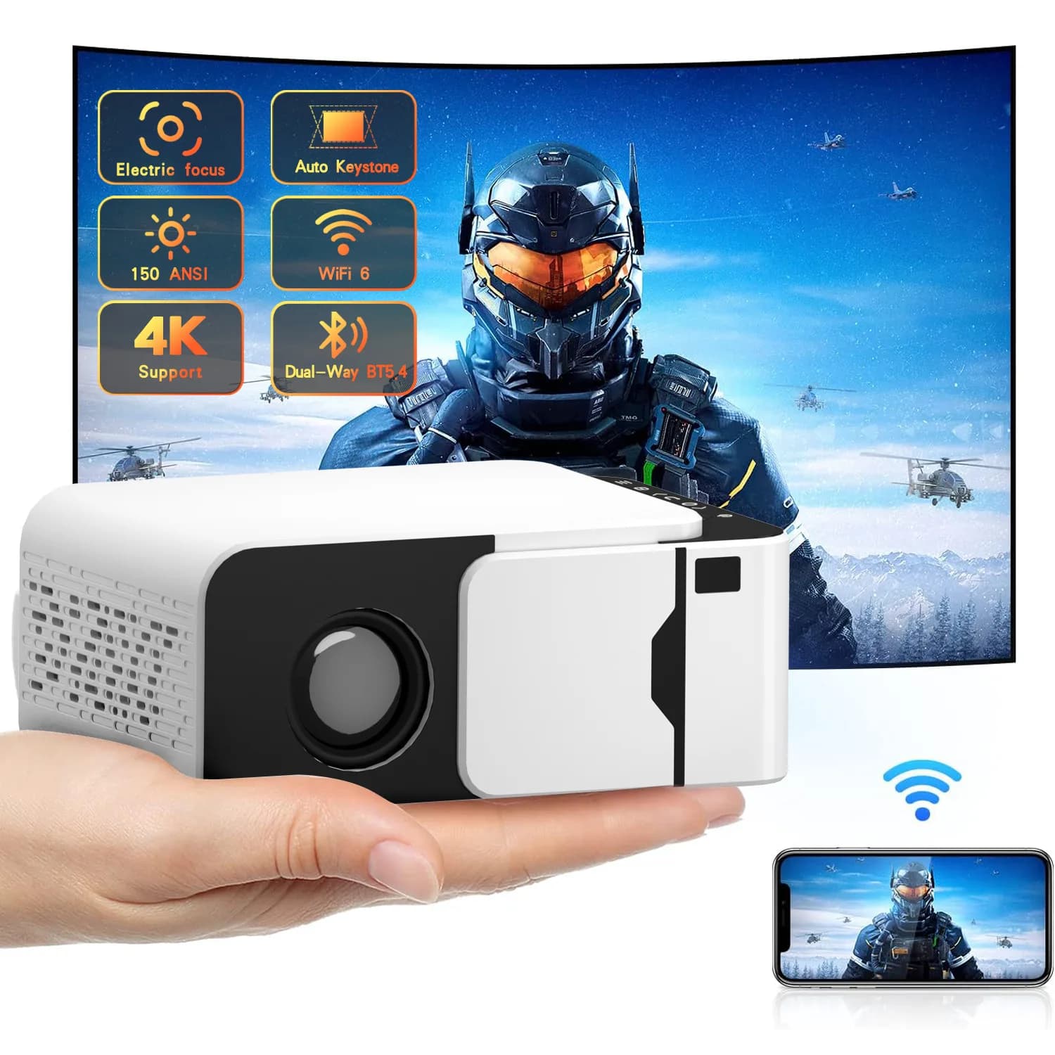 miniT5 proiettore Android domestico ad alta definizione micro mini smartphone portatile proiezione home theater