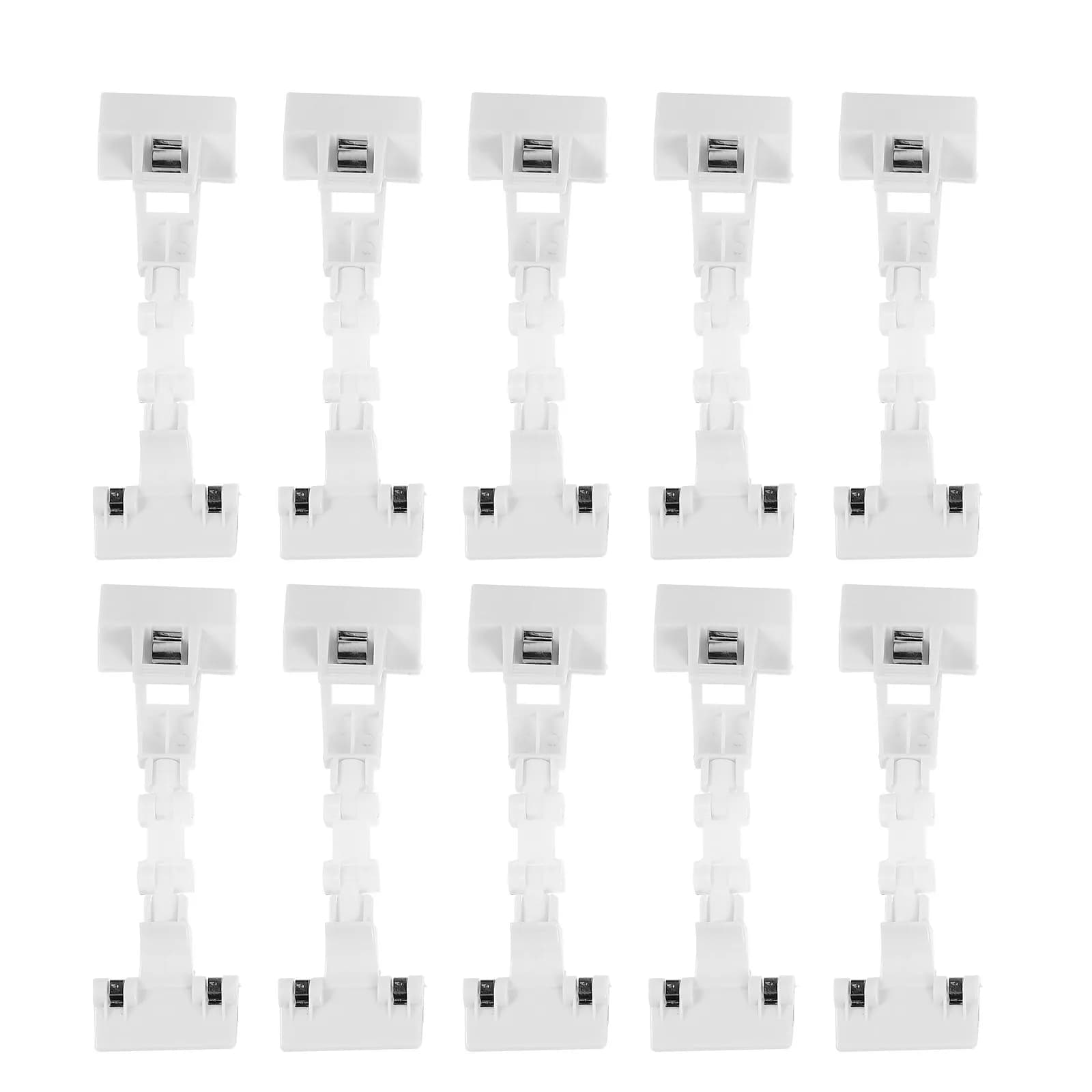 Portaetichette in plastica con clip meccanica da 10 pezzi, robuste clip per cartellini dei prezzi per negozi al dettaglio, ristoranti, mostre