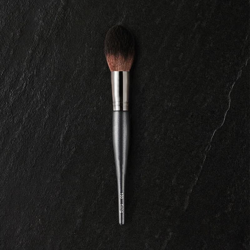 Makeup Brush Piccasso Grey n. Brush for free powder 133 Flame, soft and soft fiber, with solid wood handle, professional.
