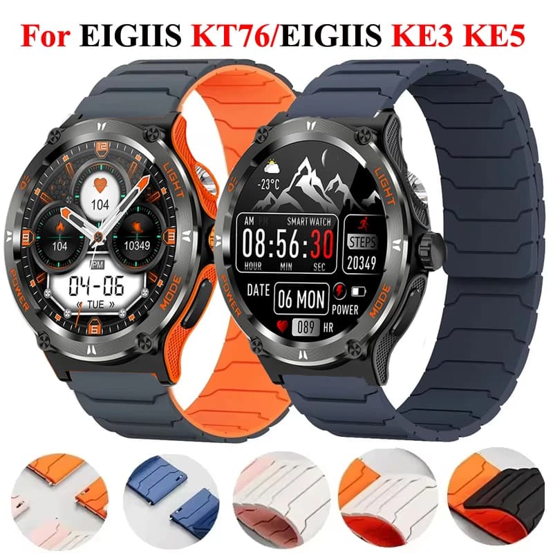 Cinturino magnetico in silicone per EIGIIS KT76 Smart Watch 22mm cinturino per orologio cinturino per EIGIIS KE3/EIGIIS KE5 Correa Band