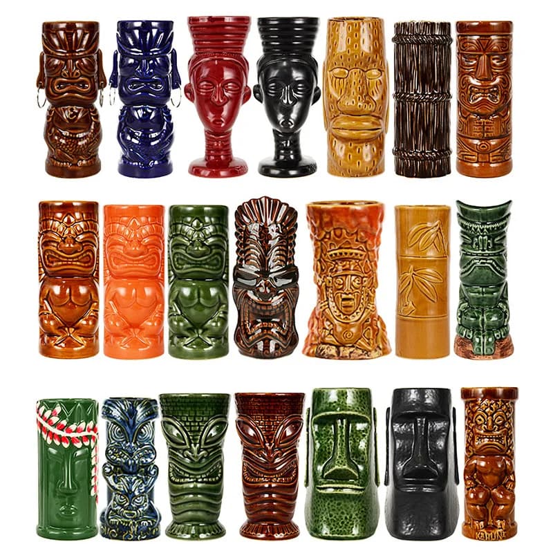 Tazze da cocktail hawaiane personalizzate, tazze tiki bar tki, tazze tki, tazze creative, tazze in ceramica, tazze zombie, bicchieri