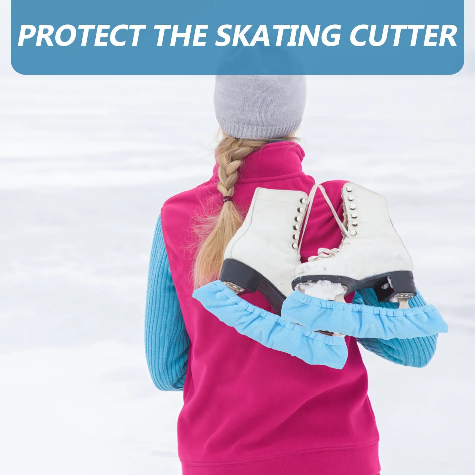 1 Paio di Protezioni per Lame di Pattini, Coperture Resistenti per Pattini da Ghiaccio, Protezioni per Pattinaggio Artistico e Hockey, Prolungano la Durata dell'affilatura