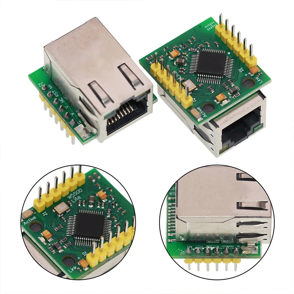 Modulo Ethernet compatto W5500 con stack hardware TCP/IP per interfaccia SPI, compatibile con WIZ820IO per applicazioni Arduino